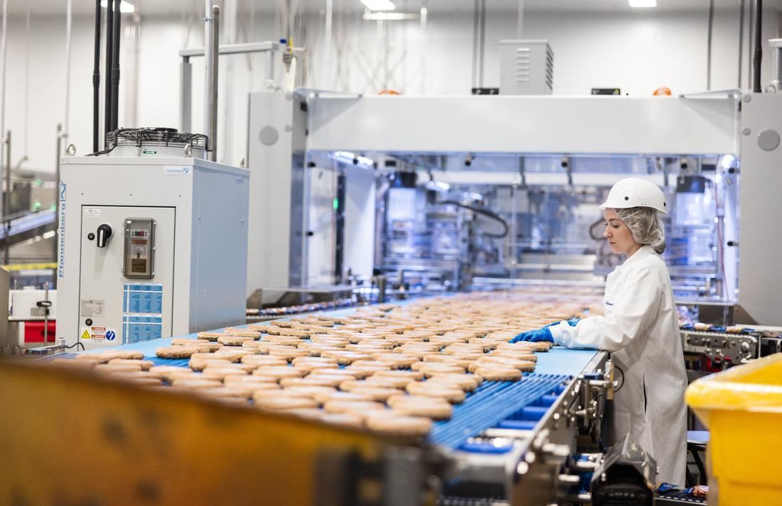 Production of Duchess Honey Buns has begun at Carolina Foods’ new Pineville bakery at 12031 Carolina Logistics Drive.