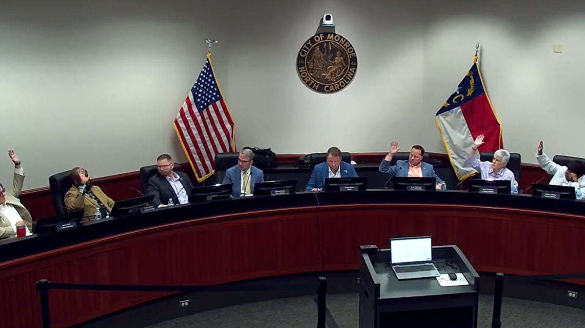 Five Monroe City Council members vote ‘no confidence’ in Mayor Robert Burns on Tuesday, July 8.