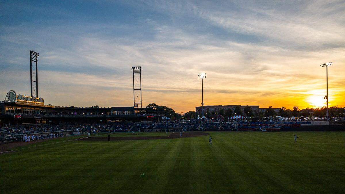 Atrium Health Ballpark in Kannapolis, N.C., is home to the Kannapolis Cannon Ballers, the Low-A affiliate of the Chicago White Sox.