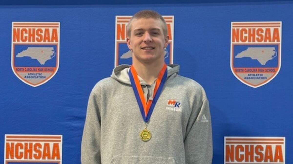 Marvin Ridge High’s Michael Rice is The Observer’s 2025-26 high school boys’ swimmer of the year.
