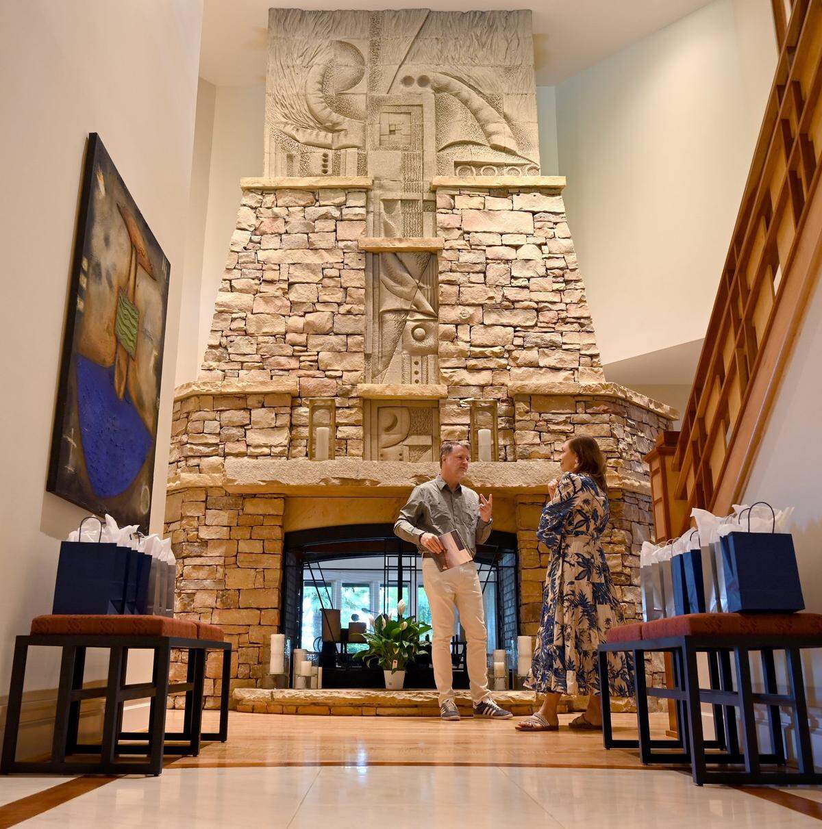 This Charlotte mansion designs by Charlotte architect Harry Schrader hit the market this week, one perched on its own Lake Norman Island. The mansion is located on Maracas Island in Huntersville, NC. The owners are Cornelis and Johanna Mermans.