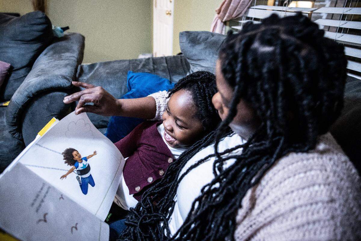 Sasha Bonner has tried to teach Riley to have confidence in herself. The pair like to read books that center Black girls like “I am Enough,” one of Riley’s favorites.