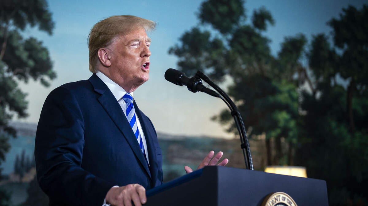 President Donald Trump announces the U.S. will withdraw from the 2015 accord to curb Iran's nuclear program.