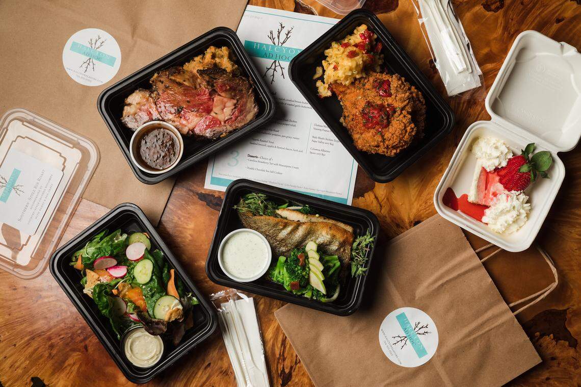 Halcyon’s new, seasonal dinner menu changes weekly and is available for curbside pickup and free delivery within a 5-mile radius Tuesday through Saturday evenings.