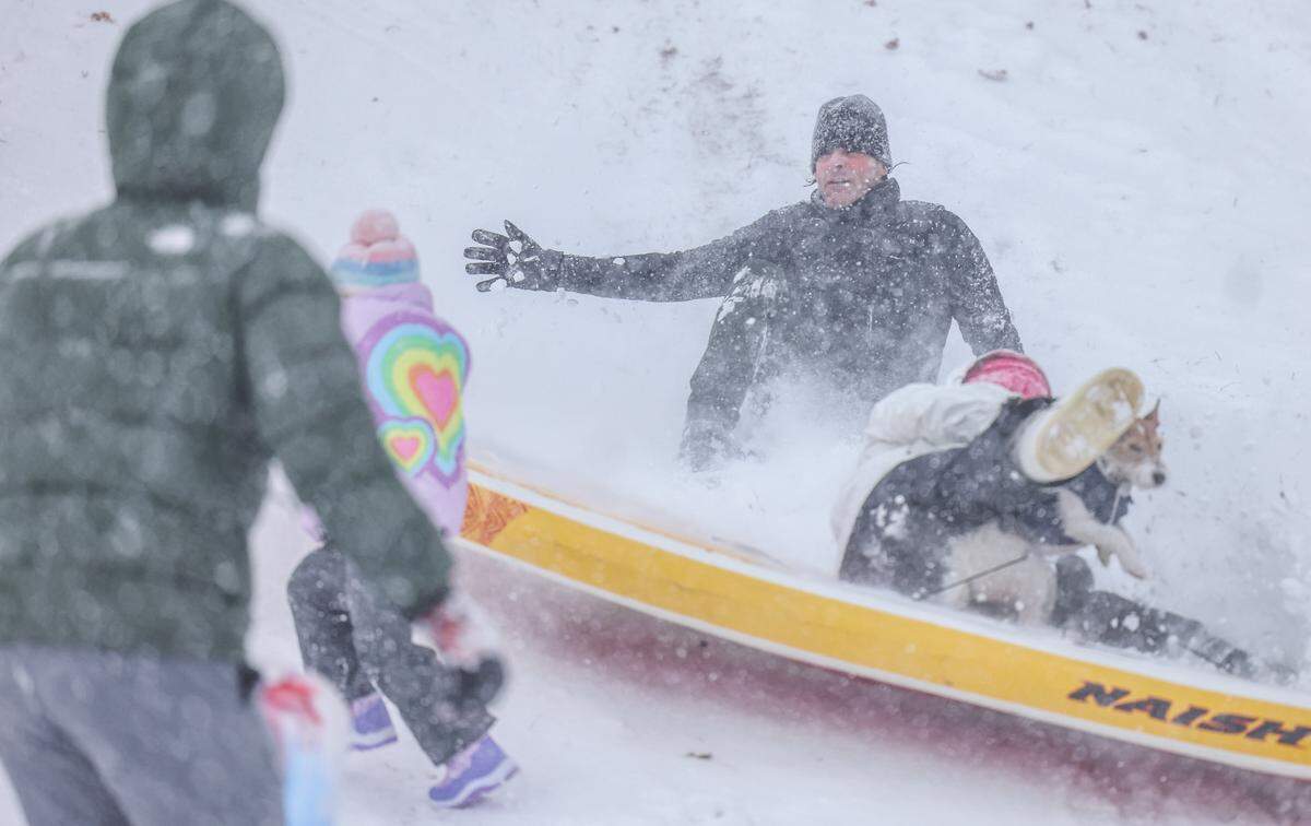 A sledding collision in Cordelia Park in Charlotte, N.C., on Saturday, January 31, 2026.