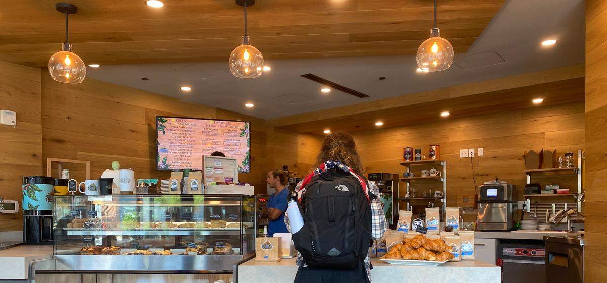 There are snacks available to enjoy with your locally roasted coffee at Giddy Goat.