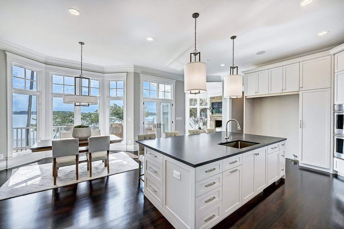 The mansion in The Point community has “panoramic” lake views.