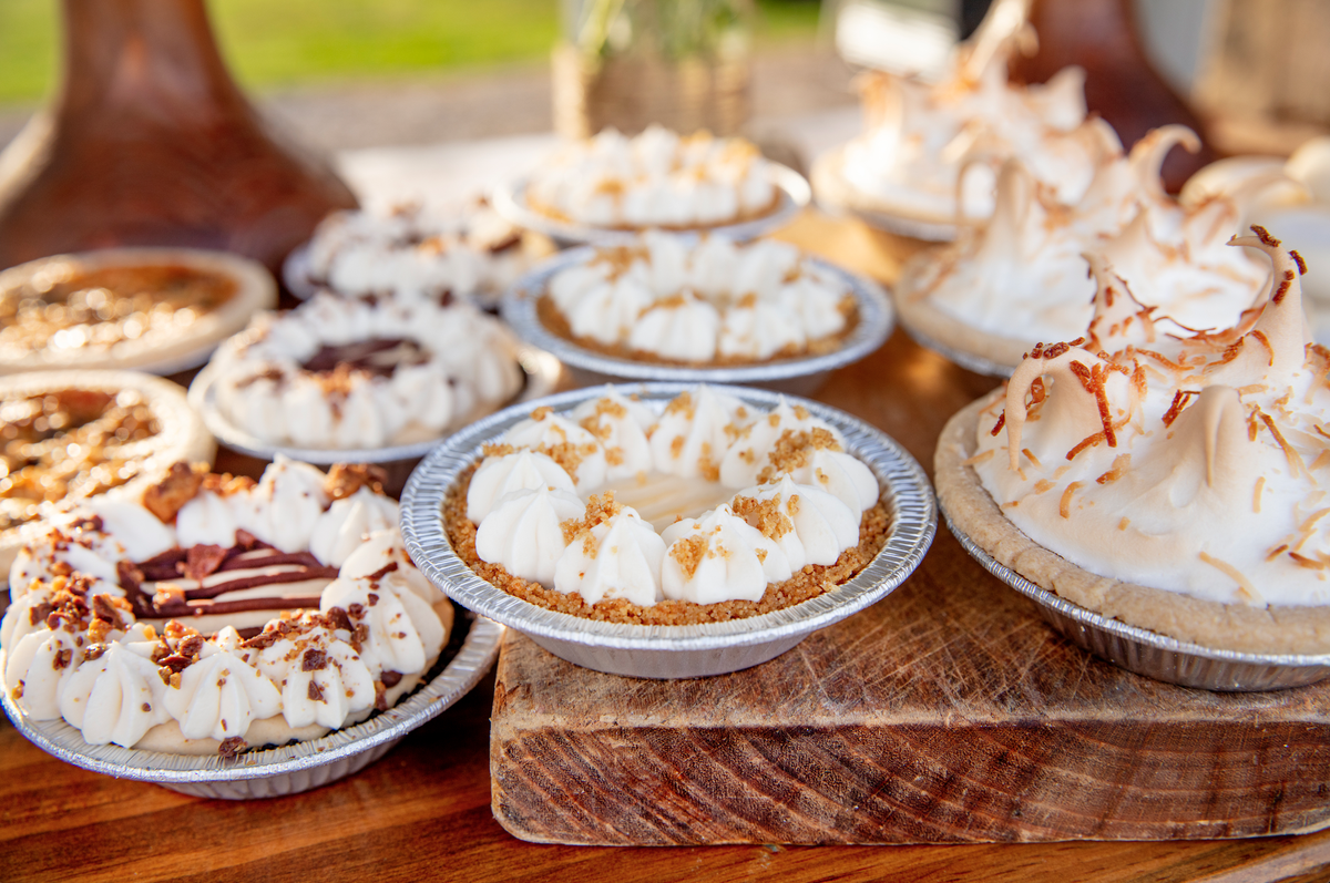 Celebrate Pi Day by purchasing a four-inch pie for $3.14 at Buttermilk Sky Pie Shop.