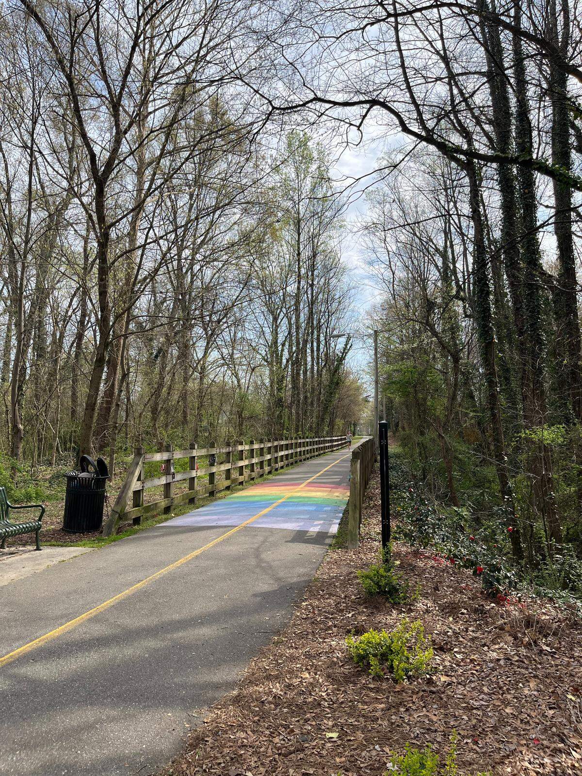 The Rainbow Bridge along the Marcia H. Cloninger Rail-Trail in Lincolnton.
