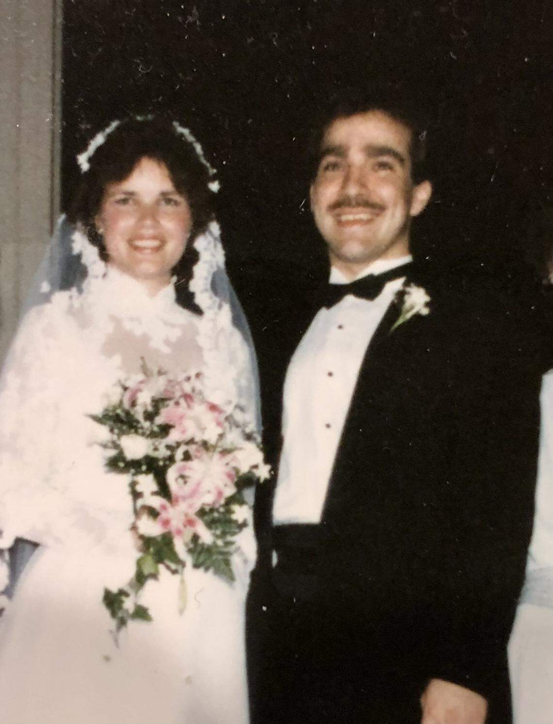 Karen and John Townsend, both 57, of Charlotte, met while working at the SouthPark mall Belk store in the 1980s. They married in 1985.