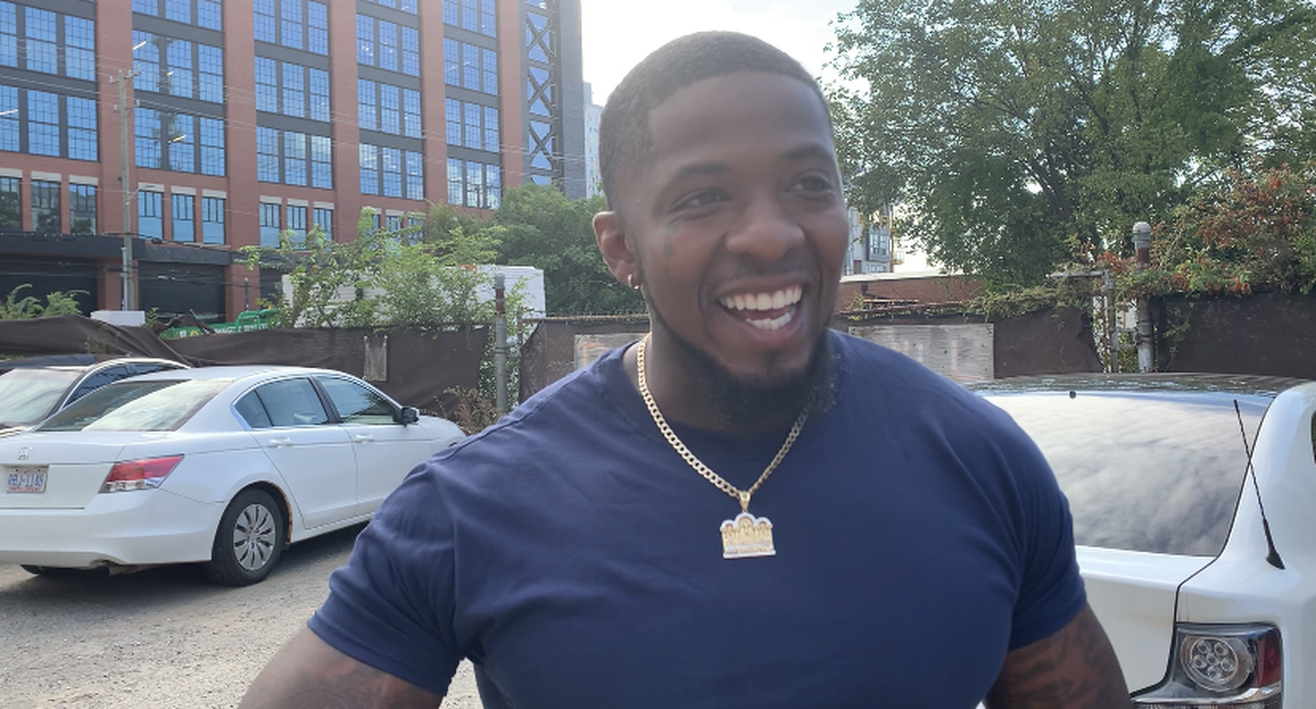 Shawn Davis works in security in South End Charlotte on weekends.
