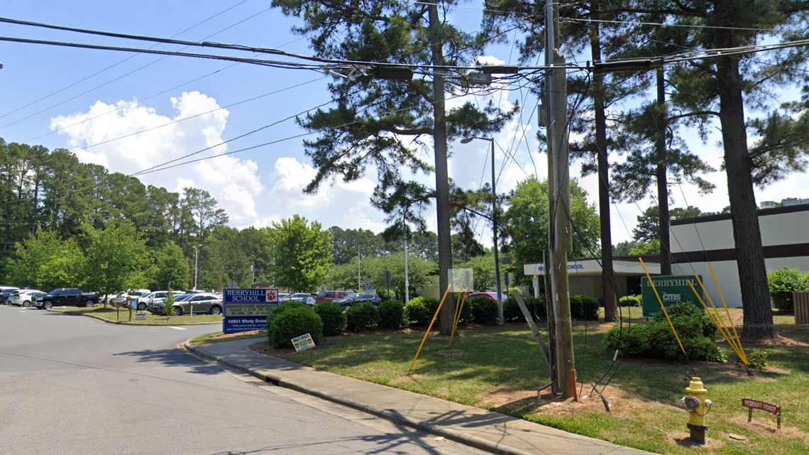 Charlotte-Mecklenburg Schools said there was no running water at Berryhill School in west Charlotte on Wednesday. Charlotte-Mecklenburg Schools said there was no running water at Berryhill School in west Charlotte on Wednesday.