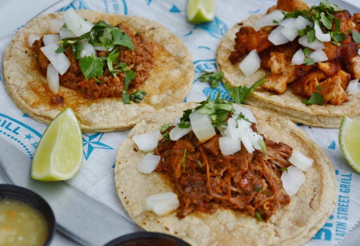 A round of autentico tacos from Sabor Latin Grill.