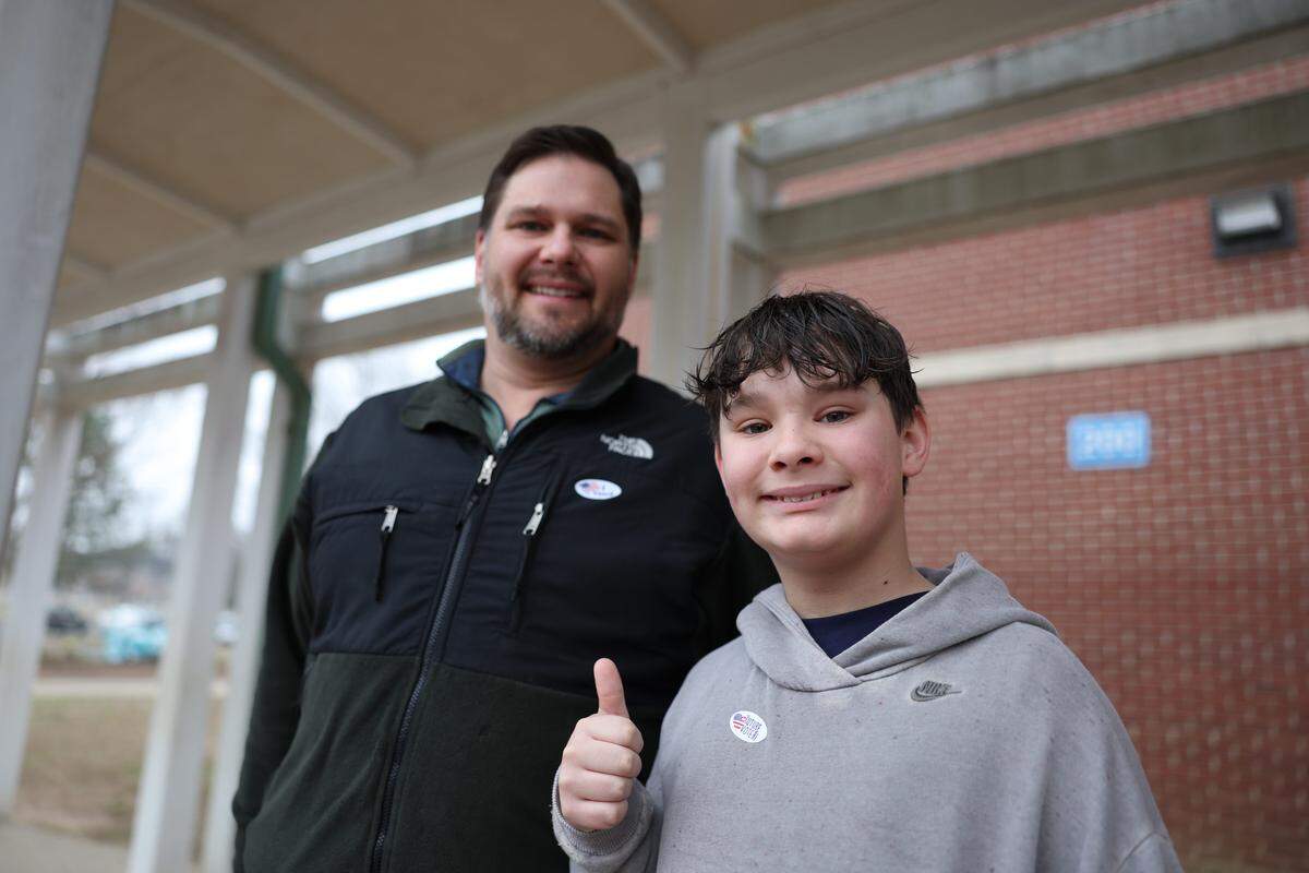 vote at Lake Wylie Elementary School on Tuesday, March 3, 2026.