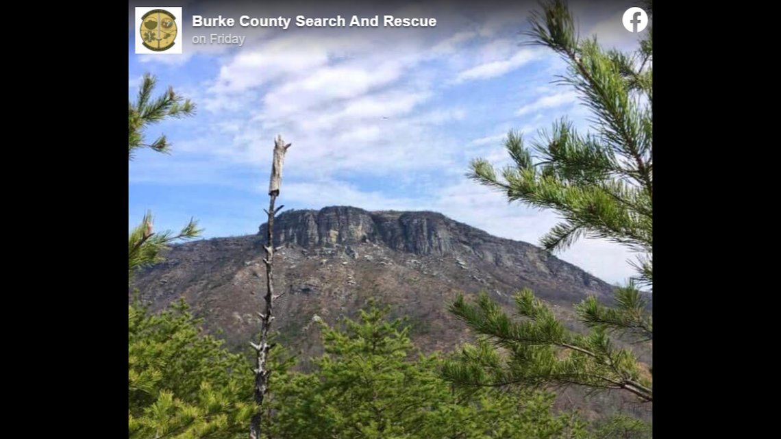 A hiker was rescued from the top of Shortoff Mountain in North Carolina after their foot was impaled with a tent stake, officials said