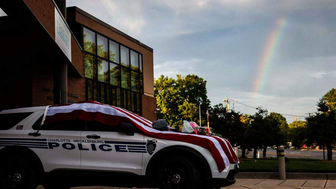 Photos of scene from east Charlotte where multiple law enforcement officers shot