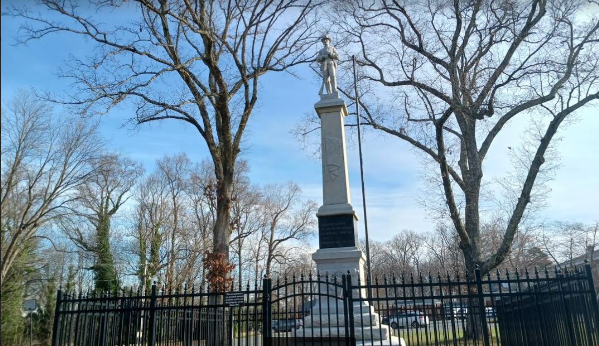 This 114-year-old Confederate soldier monument stands on a private plot off N.C. 115 just south of downtown Cornelius. A citizens group has renewed a longtime push to get the statue removed.