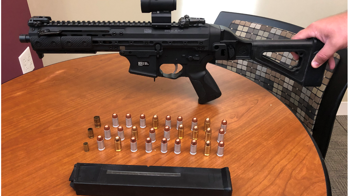 The Sheriff’s Office said Anthony S. Donte, 35, attempted to enter the Mecklenburg County Courthouse on Tuesday with a bookbag that contained a LWRC International Model SMG 45 pistol and 27 rounds off ammunition.