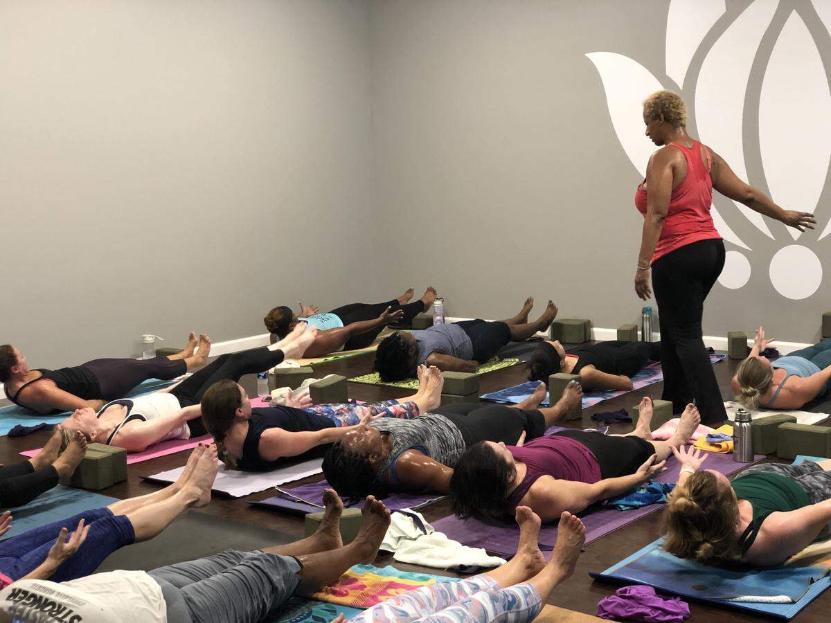 Kiesha Battles is founder of I Am Yoga and director at Charlotte Family Yoga Center in Concord, shown in this file photo.