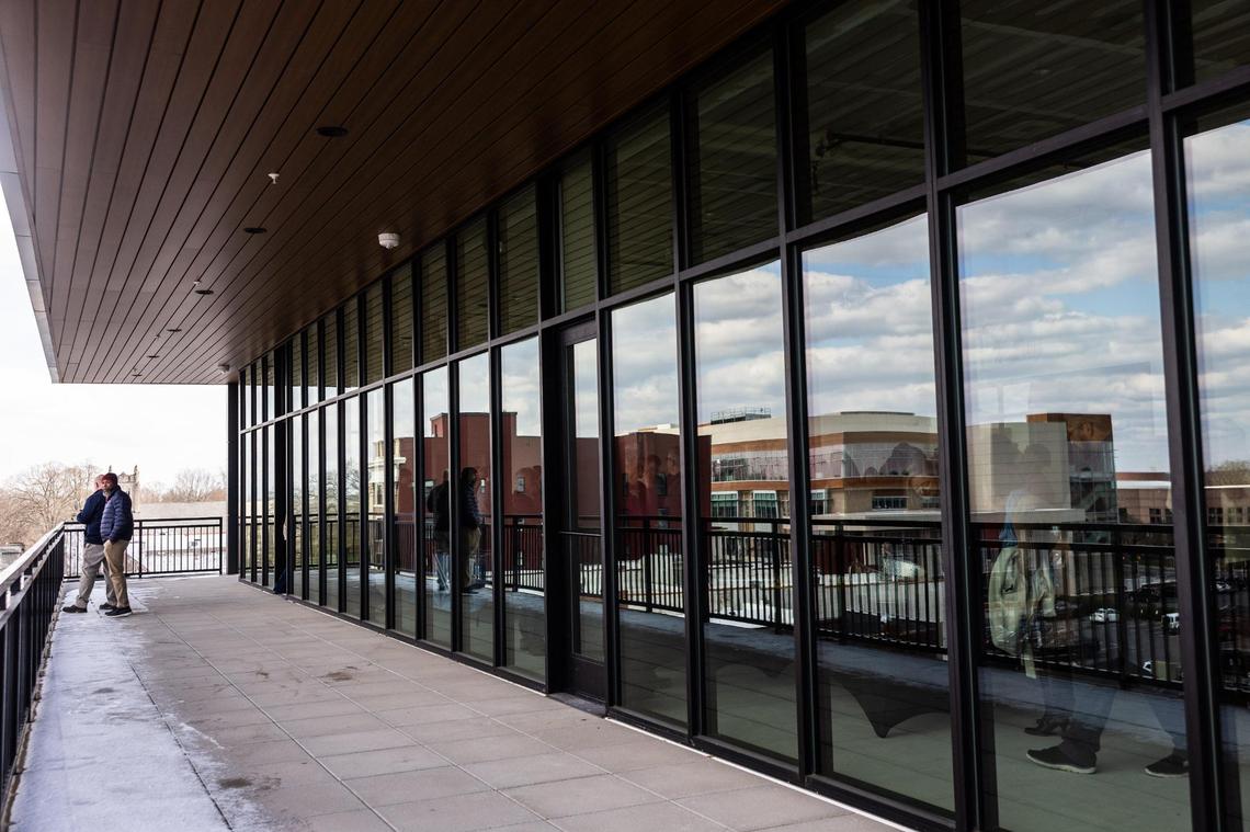 Inside the new rooftop commercial space at the Novi Lofts in downtown Concord. City leaders hope a restaurant fills the space.