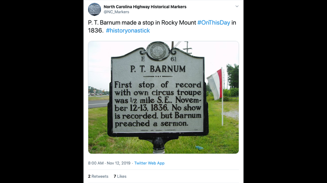 P.T. Barnum became the ‘Greatest Showman.’ But his first show was a congregation in NC