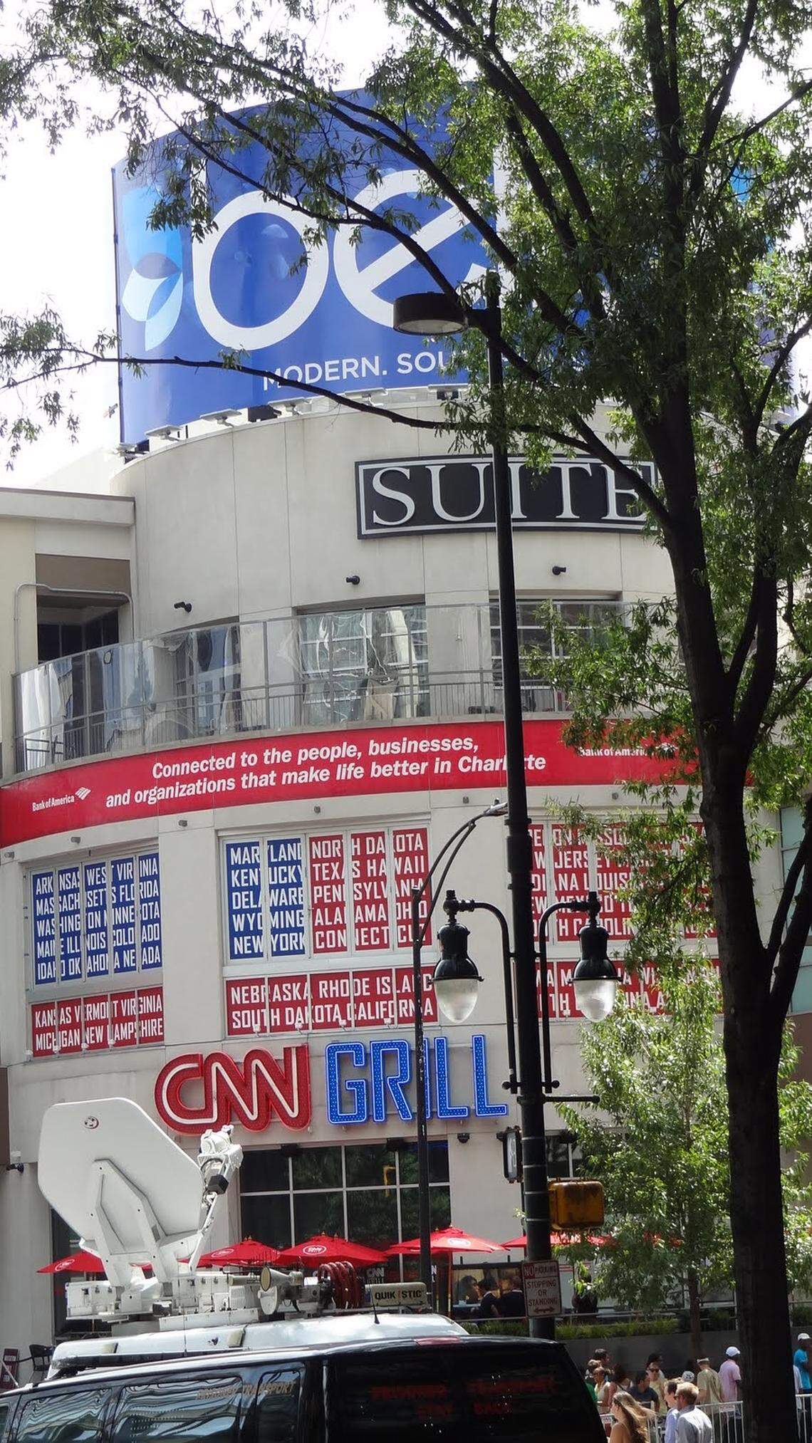 The CNN Grill took over the former Mexican cantina at Epicentre during the 2012 Democratic National Convention. Other news outlets set up at the retail complex, too, including MSNBC.