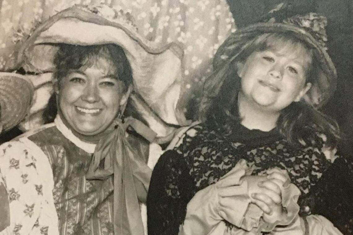 Sexual abuse “destroyed my life for many years. I feel like I didn’t have a childhood after 10,” said Jessica Browning, shown here in costume at about age 10, with her mother, the Rev. Lucretia Browning.