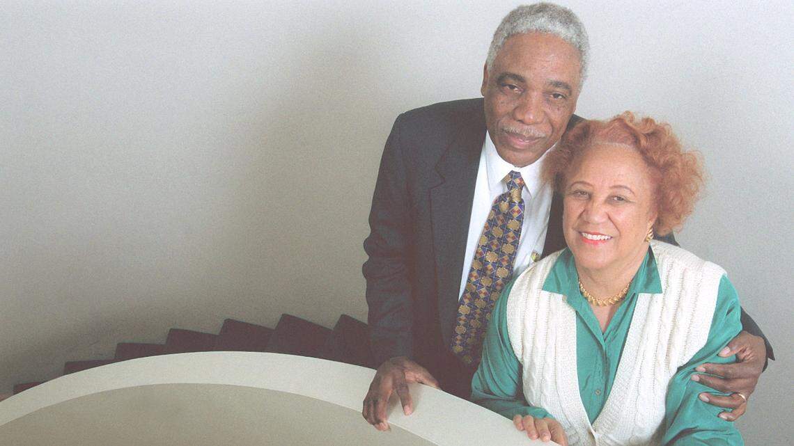 Darius and Vera Swann in 2000. Darius Swann, the lead plaintiff in a landmark school desegregation case, died this month at age 95.