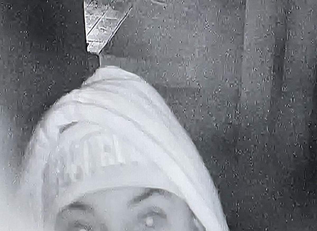 This surveillance photo shows a suspect in the Jan. 7 break-in at the late NASCAR driver Greg Biffle’s home, sheriff’s officials said on Wednesday, Jan. 21, 2026.