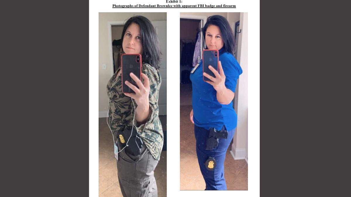 Riane Brownlee wore a fake FBI badge and carried a gun on a dating website to impress men. Thursday, she was sentenced to three months in prison. On Thursday, Bell sentenced the 39-year Monroe woman to 37 months for impersonating an FBI agent and illegal possession of a firearm.
