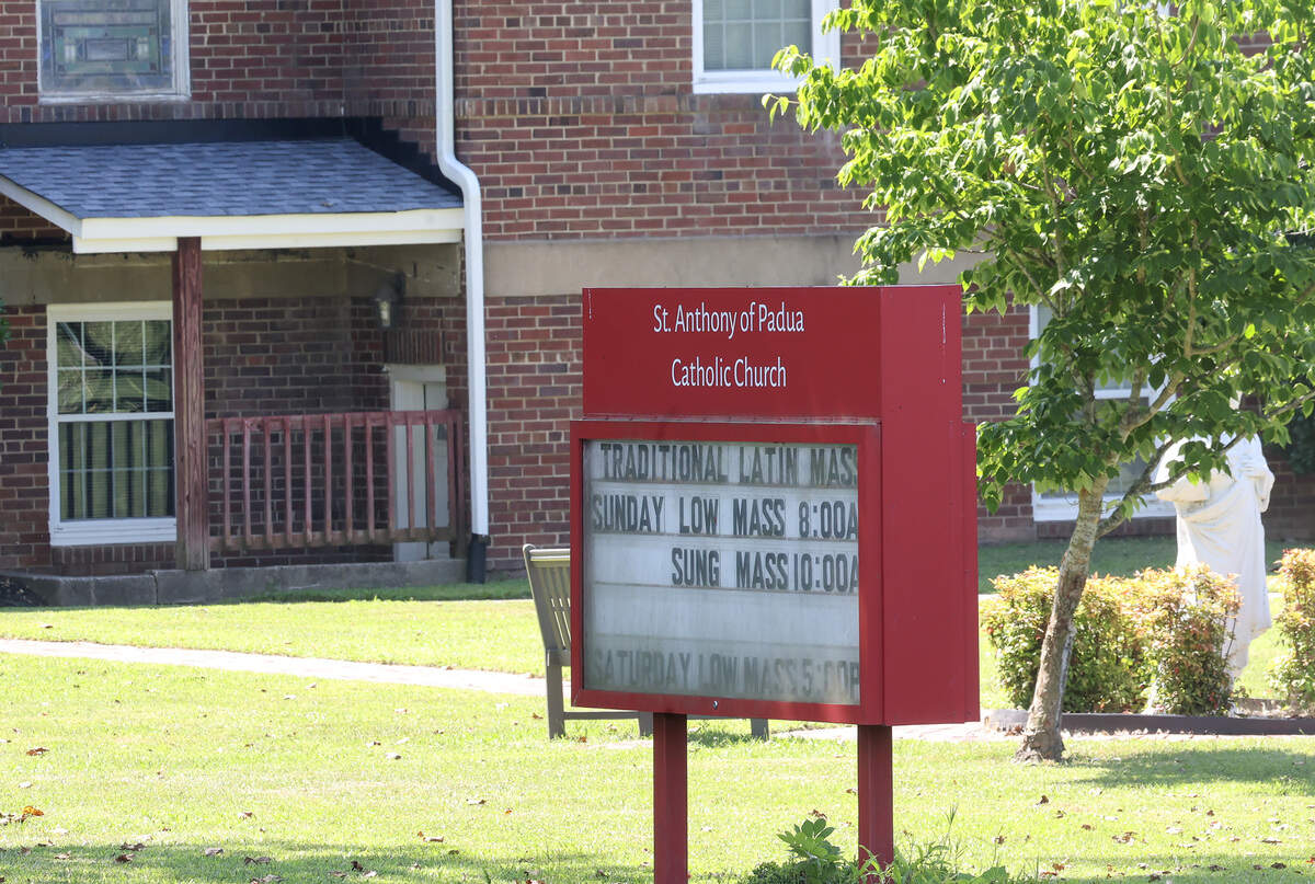 The St. Anthony of Padua Catholic Church, located in Mt. Holly, holds a traditional Latin Mass.