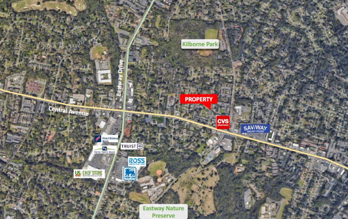 A map showing where Peppertree Apartments are located along Central Avenue.