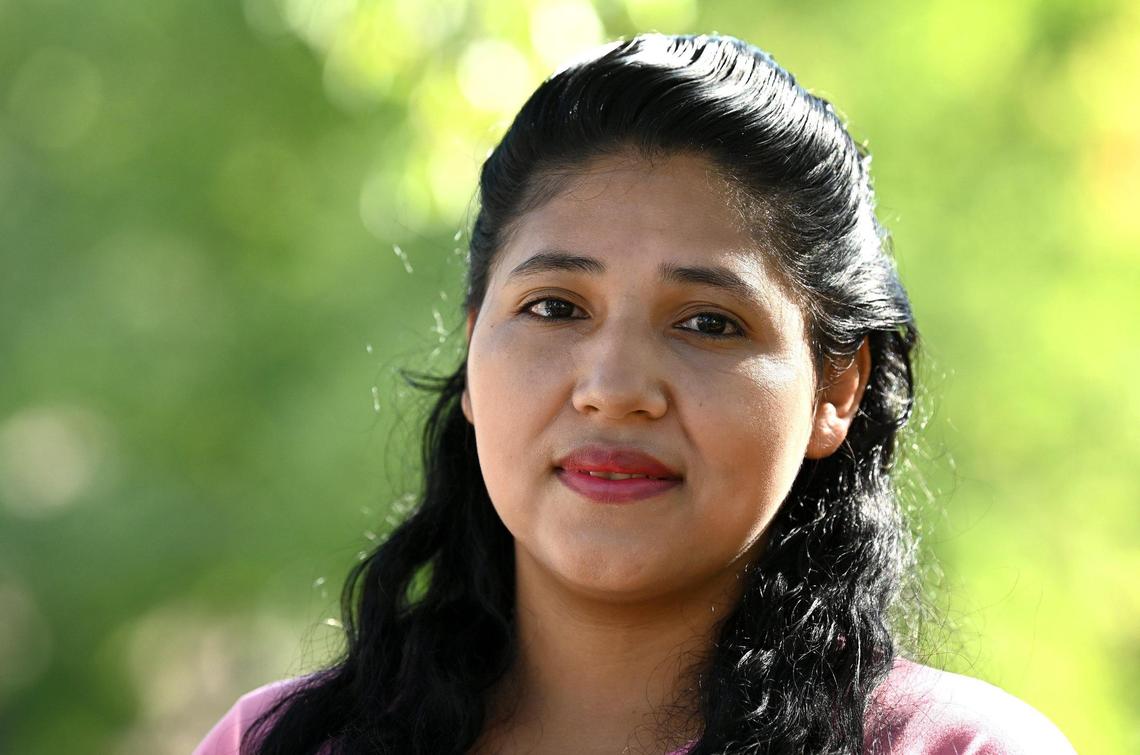 Elida Valdez on Friday, October 7, 2022. Valdez has not received a new EBT card in months.