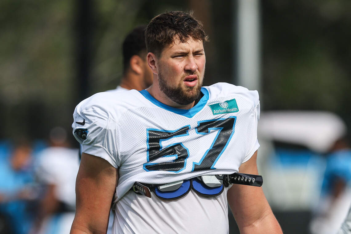 Scouting Panthers’ top pick: How Monroe Freeling attacked first practice in pads