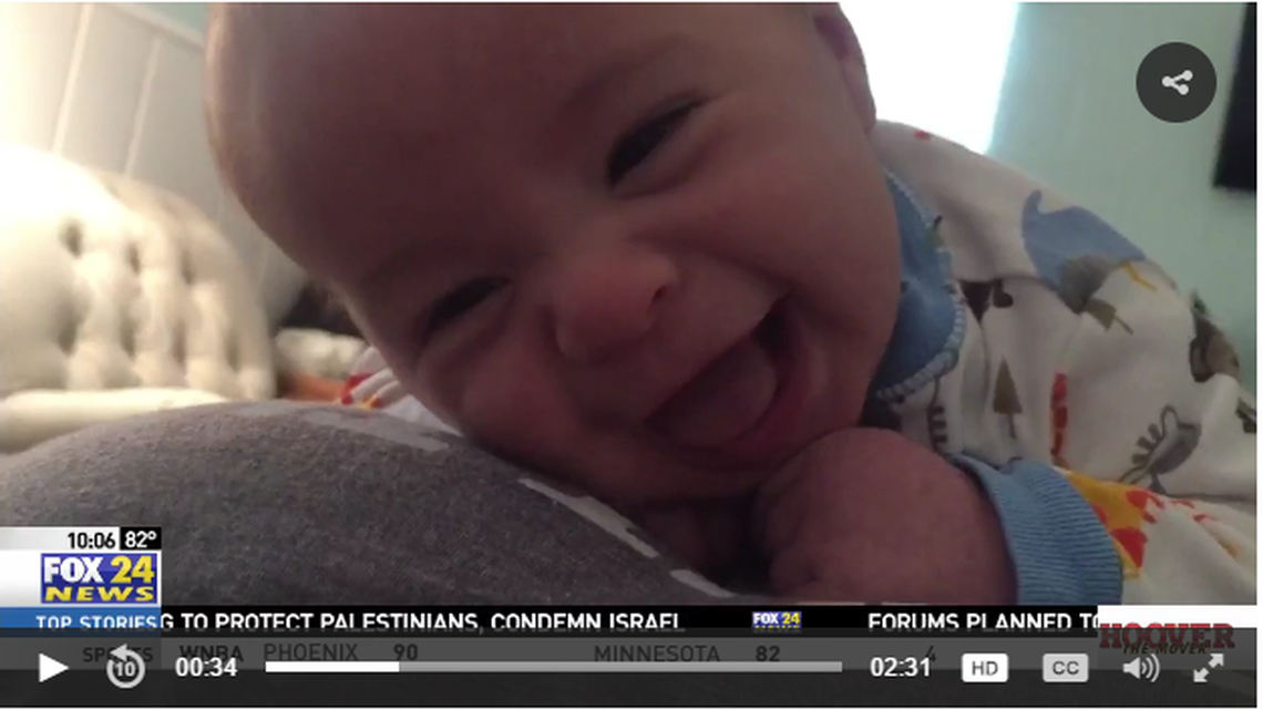 Noah, who is 3 months old, has been spied on by a hacker, says his mom, Jamie Summit of the Charleston area.