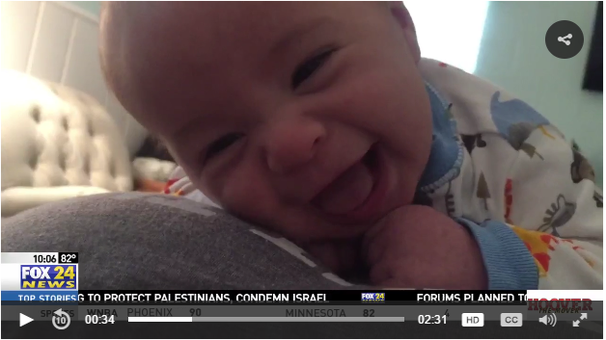 Noah, who is 3 months old, has been spied on by a hacker, says his mom, Jamie Summit of the Charleston area.