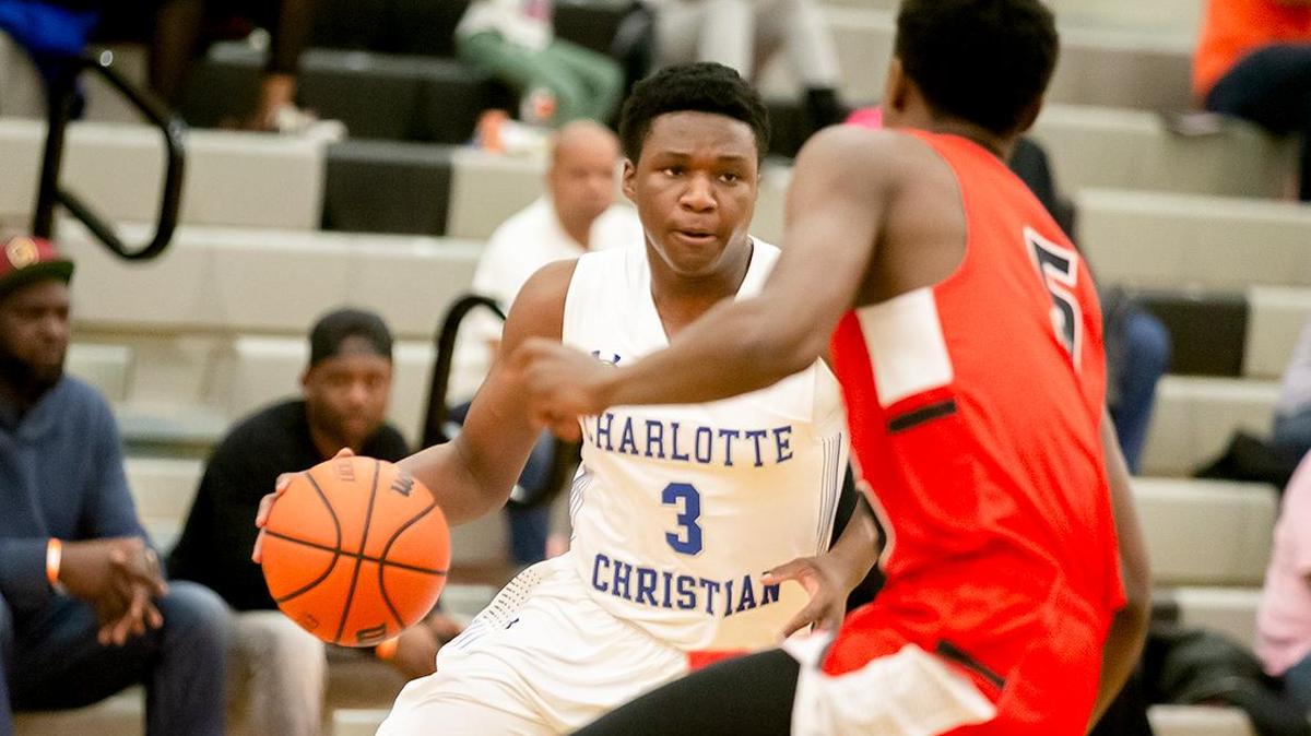Charlotte Christian’s Efosa U-Edosomwan (3) was named all-tournament at the Hoodie’s Classic. His team was ranked No. 6 in the most recent Sweet 16. Will the Knights move up after winning one of the region’s top events?
