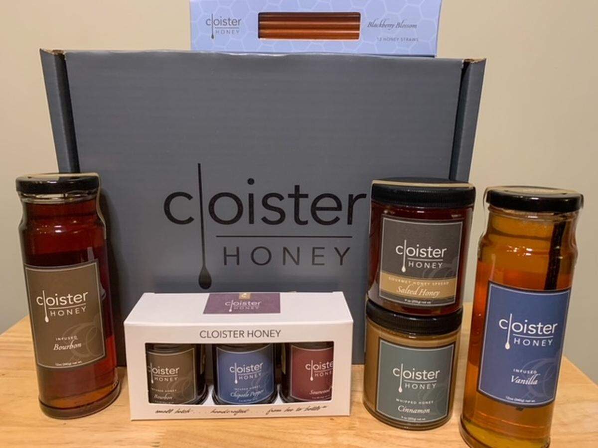 Charlotte-made Cloister Honey is available in gift boxes — or you can put together your own.