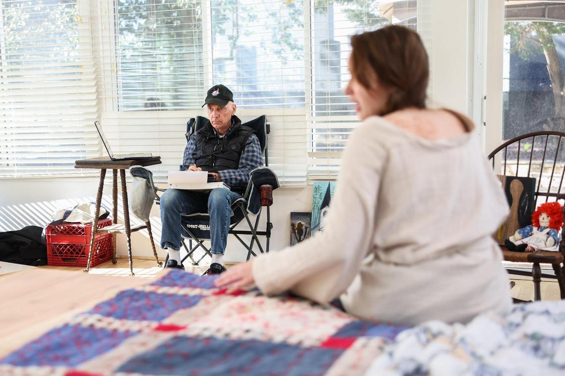 Michael Simmons directs a rehearsal for “Alabaster.” He first started thinking about reviving CAST revival about a year and a half ago.