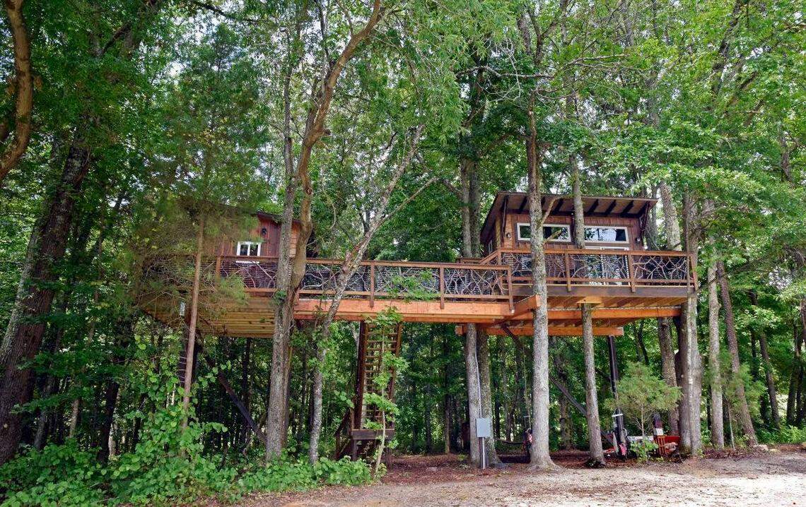 This China Grove treehouse was among two that earned spots on Airbnb’s list.