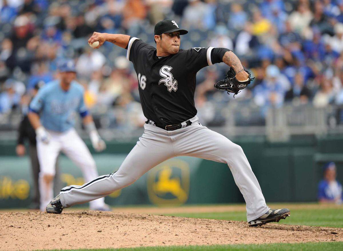 Former Chicago White Sox pitcher Sergio Santos was named as the Charlotte Knights’ manager in January. Peter G. Aiken-USA TODAY Sports
