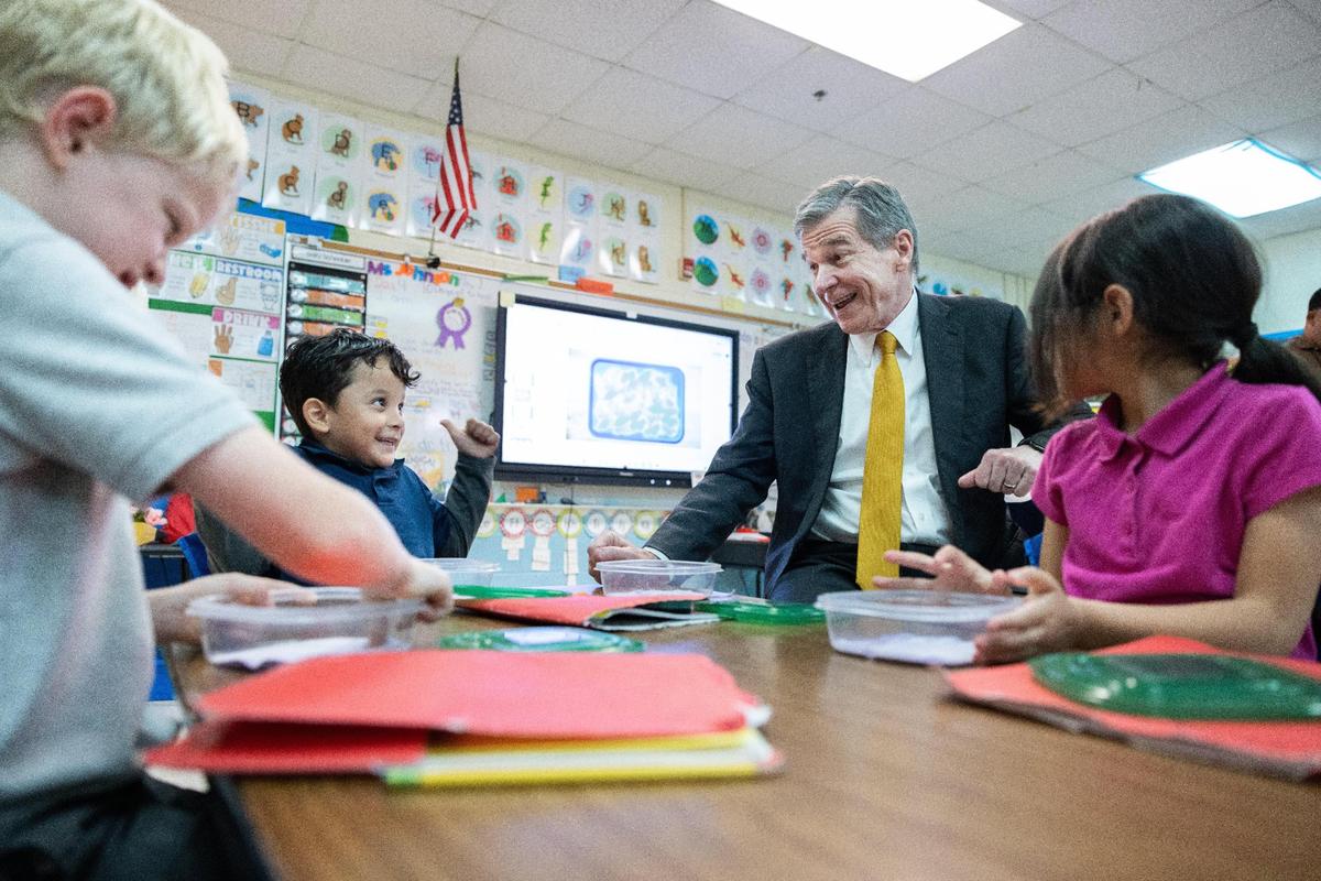Gov. Roy Cooper said of his “state of emergency” declaration of public education in North Carolina: “No, it’s not an executive order like during the pandemic or for a hurricane, but it is an emergency. It’s time for people to respond.”