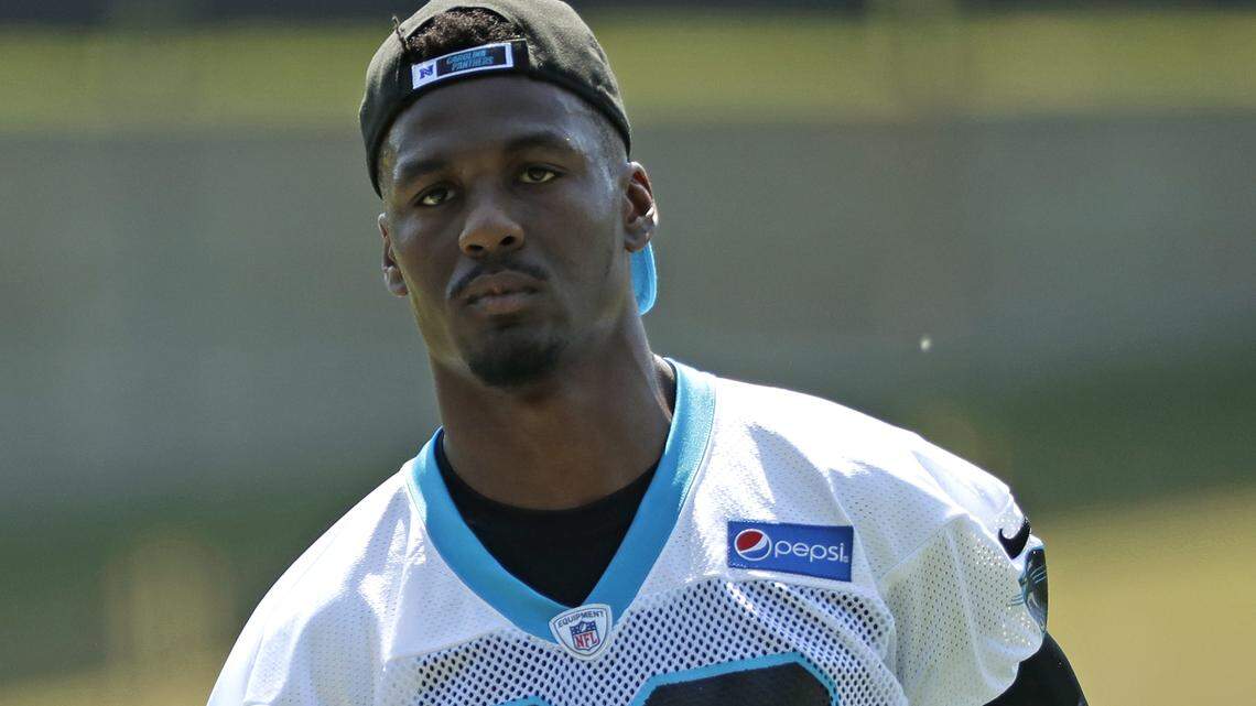 Carolina Panthers rookie Rashaan Gaulden (28) arrived at minicamp with a reputation for speed .... but lacking something that is a staple for an NFL player. He's working on that.