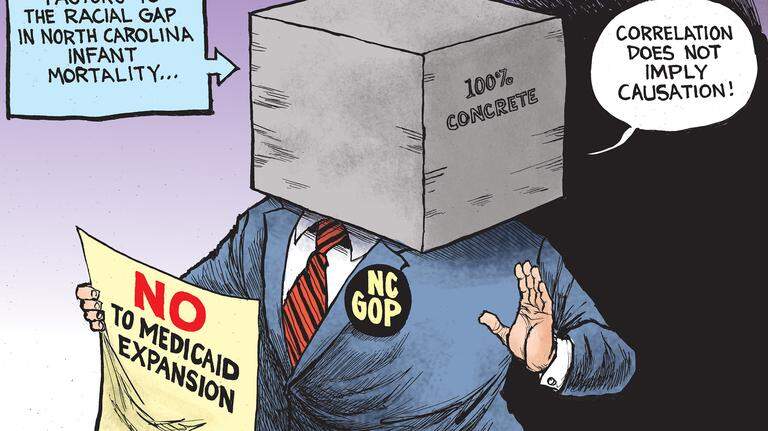 Kevin Siers cartoon: NC GOP legislators address infant mortality head-on