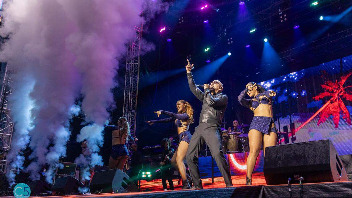 Pitbull performs at Lovin’ Life Music Fest on Saturday, May 3, 2025.
