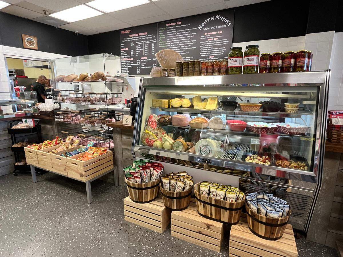 The deli case at Nonna Maria’s Italian Deli & Market.