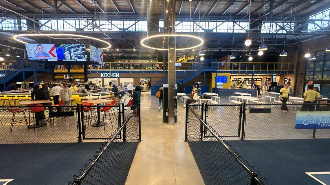 Tipsy Pickle has six pickleball courts, indoor and outdoor bars, golf simulators, arcade games, pool tables, ping pong, darts and shuffleboard. And that doesn’t even cover the menu.