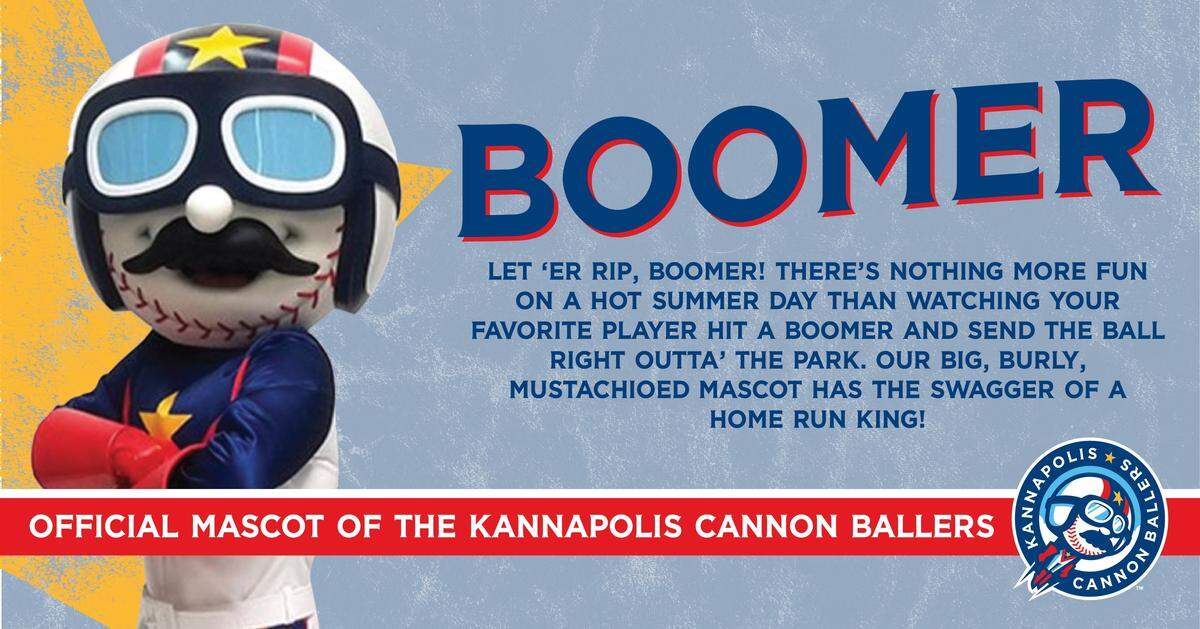 The Kannapolis Cannon Ballers minor league baseball team unveiled their new mascot Boomer on Wednesday, and he resembles native son Dale Earnhardt, late great NASCAR driver.