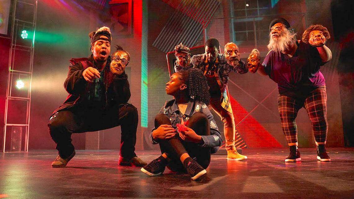 A scene from “GRIMMZ Fairy Tales,” staged digitally by Children’s Theatre of Charlotte in 2021.