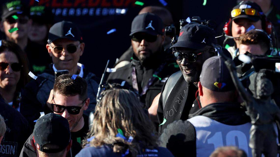 MJ in Victory Lane! Tyler Reddick gets first win of season as Michael Jordan watches
